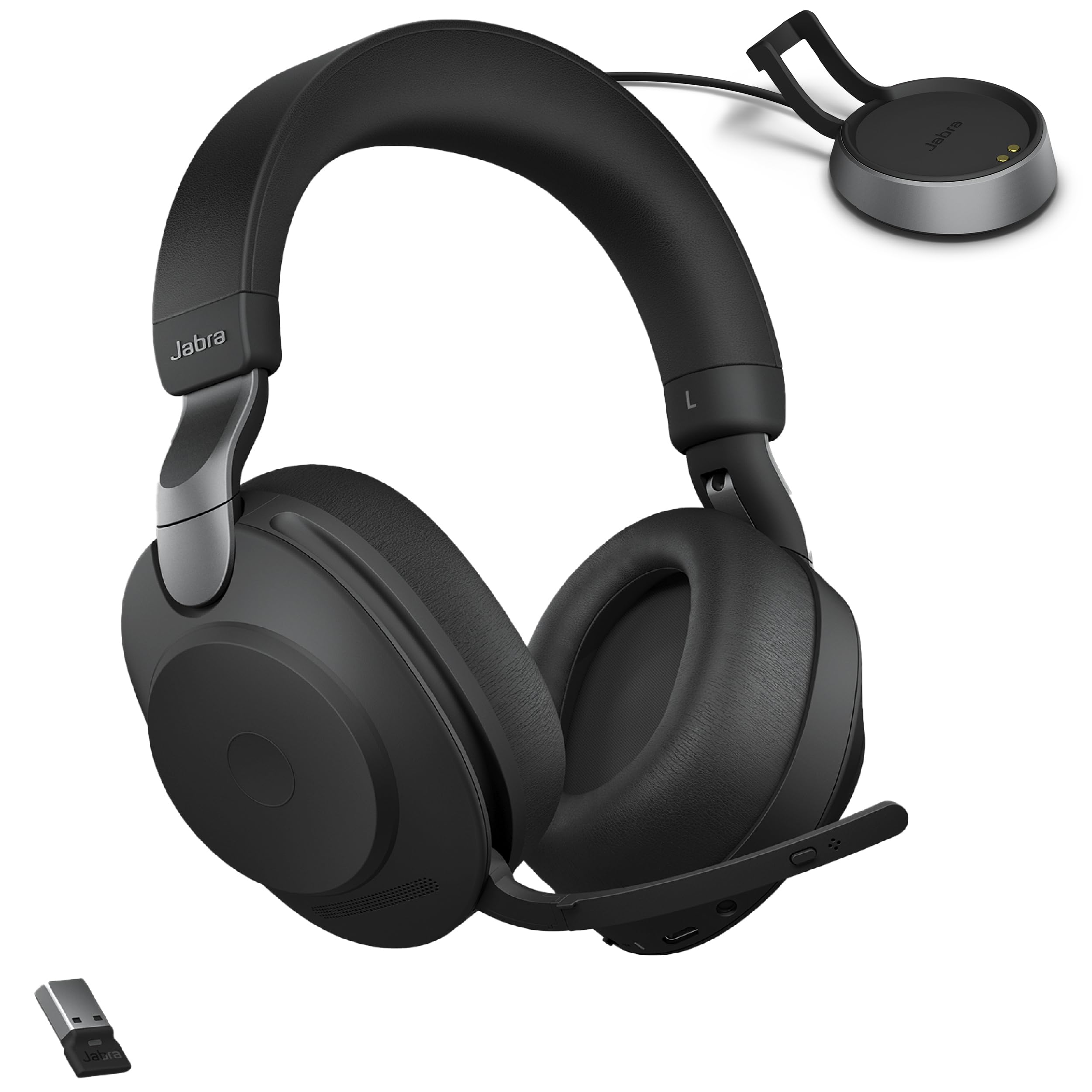 Jabra Evolve2 85 USB-A 充電スタンド付き Jabra Evolve2 85 MS Stereo Wireless Headset w/Charging Stand